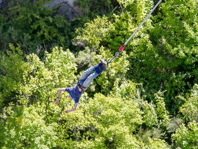 Bungee jump in Queenstown, New Zealand