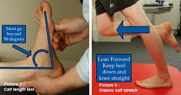 Calf length test and classic calf stretch Calf length test and classic calf stretch